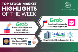 Top Stock Market Highlights of the Week: Grab, CapitaLand Ascendas REIT and Singapore’s Inflation Outlook