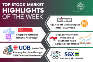 Top Stock Market Highlights of the Week: SGX Retakes regional Crown, Keppel’s M1 Deal Collapses, Singapore’s AI Strategy Update, JustCo’s SGX Debut, and UOB’s S$387m Property Divestment